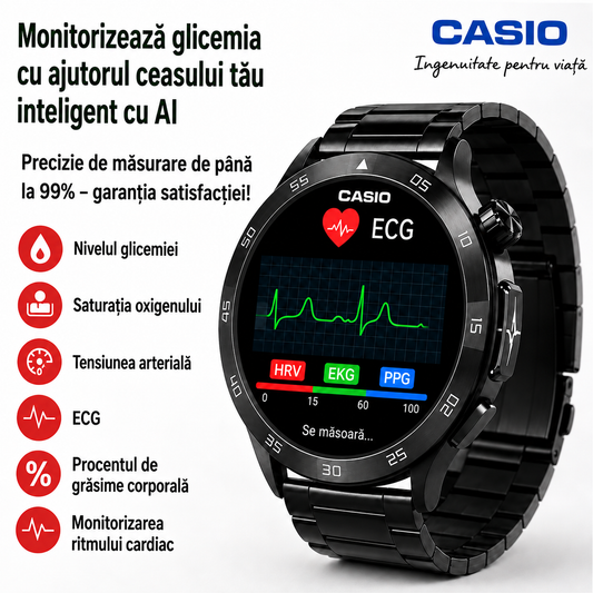 Smartwatch cu funcții de monitorizare a sănătății și a activității zilnice