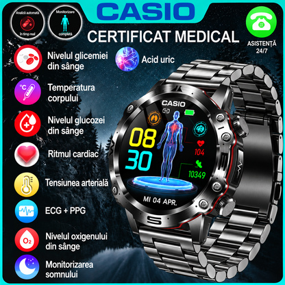 Smartwatch cu funcții de monitorizare a sănătății și a activității zilnice